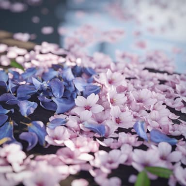 Flores decorativas representando ingredientes naturales